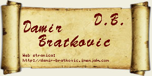 Damir Bratković vizit kartica